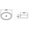 Mexen Abril countertop washbasin 58 x 39 cm, Black - 22015866