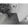 Mexen Kioto+ shower wall with shelf Walk-in 70 x 200 cm, white pattern, black - 800-070-121-70-85