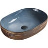 Mexen Agota counter-top washbasin 58 x 40 cm, blue - 22025866
