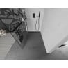 Mexen Kioto+ Walk-in Shower Wall with Shelf 110 x 200 cm, White Pattern, Black - 800-110-121-70-85