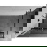 Mexen Kioto+ shower screen with a shelf and rail 110 x 200 cm, Transparent/White pattern 8 mm, Black - 800-110-121-70-85
