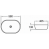 Mexen Agota countertop sink 58 x 40 cm, blue - 22025866