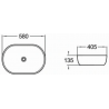 Mexen Agota countertop washbasin 58 x 40 cm, Blue - 22025866