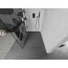 Mexen Kioto+ shower wall with shelf Walk-in 110 x 200 cm, white wave, black - 800-110-121-70-97
