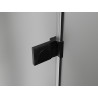 Mexen Lunar-B Duo 100 x 80 cm Swing Shower Enclosure, Transparent, Black - 832-100L-080P-70-00