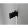 Mexen Lunar-B Duo 100 x 80 cm Swing Shower Enclosure, Transparent, Black - 832-100L-080P-70-00