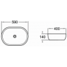Mexen Aleta countertop sink 59 x 40 cm, blue - 22035966