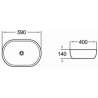 Mexen Aleta countertop washbasin 59 x 40 cm, Blue - 22035966