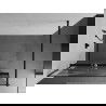 Mexen Kioto+ shower screen with a shelf and rail 140 x 200 cm, Transparent/White pattern 8 mm, Black - 800-140-121-70-97