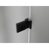 Mexen Lunar-B Duo Hinged Shower Enclosure 100 x 100 cm, Transparent, Black - 832-100L-100P-70-00