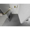 Mexen Kioto+ shower wall with shelf Walk-in 70 x 200 cm, transparent/frosted, gold - 800-070-121-50-35