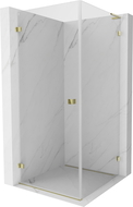 Mexen Lunar-B L Left-Hand Hinged Shower Enclosure 100 x 100 cm, Transparent, Gold - 832L-100-100-50-00-L