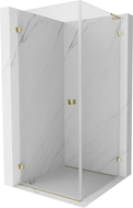 Mexen Lunar-B L shower enclosure hinged left 100 x 100 cm, transparent, gold - 832L-100-100-50-00-L