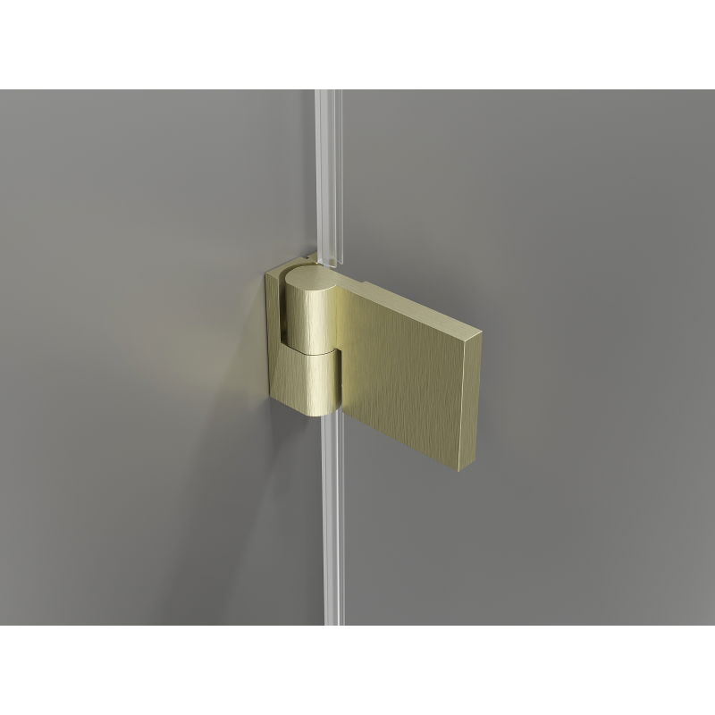 Mexen Lunar-B L hinged shower cabin left 100 x 70 cm, transparent, brushed gold - 832L-100-070-55-00-L