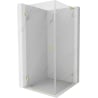 Mexen Lunar-B L Left Hinged Shower Enclosure 90 x 90 cm, Transparent, Brushed Gold - 832L-090-090-55-00-L