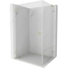 Mexen Lunar-B L Hinged Shower Enclosure Left 95 x 90 cm, Transparent, Brushed Gold - 832L-095-090-55-00-L