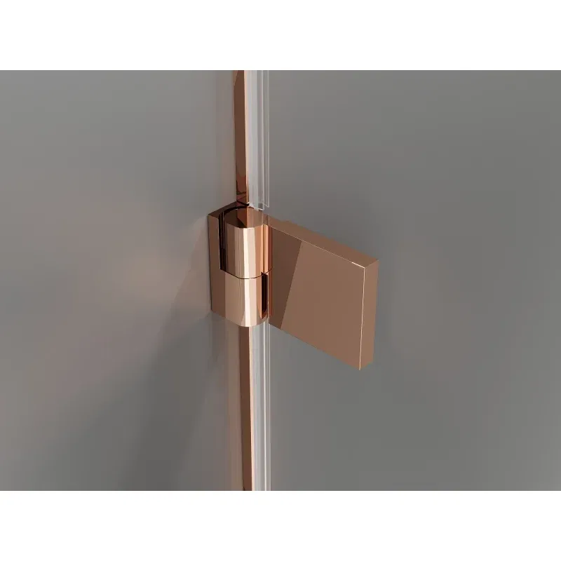 Mexen Lunar-B L left swing shower enclosure 70 x 70 cm, transparent, rose gold - 832L-070-070-60-00-L