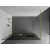 Mexen Kioto+ shower wall with shelf Walk-in 80 x 200 cm, graphite, gold - 800-080-121-50-40