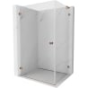 Mexen Lunar-B L left hinged shower enclosure 100 x 70 cm, transparent, rose gold - 832L-100-070-60-00-L