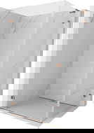 Mexen Lunar-B L swing shower cabin left 90 x 80 cm, transparent, rose gold - 832L-090-080-60-00-L