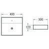 Mexen Mini countertop basin 40 x 30 cm, white - 21094000