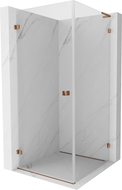 Mexen Lunar-B L left hinged shower cabin 90 x 90 cm, transparent, rose gold - 832L-090-090-60-00-L
