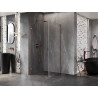 Mexen Lunar-B L shower enclosure hinged left 100 x 100 cm, transparent, rose gold - 832L-100-100-60-00-L