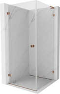 Mexen Lunar-B L Hinged Shower Enclosure Left 100 x 100 cm, Transparent, Rose Gold - 832L-100-100-60-00-L