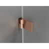 Mexen Lunar-B L shower enclosure hinged left 100 x 100 cm, transparent, rose gold - 832L-100-100-60-00-L