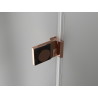 Mexen Lunar-B L shower enclosure hinged left 100 x 100 cm, transparent, rose gold - 832L-100-100-60-00-L
