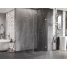 Mexen Lunar-B L Hinged Shower Enclosure Right 70 x 70 cm, Transparent, Chrome - 832L-070-070-01-00-P