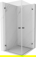 Mexen Lunar-B Duo 75 x 75 cm pivot shower enclosure, transparent, gun metal - 832-075L-075P-95-00