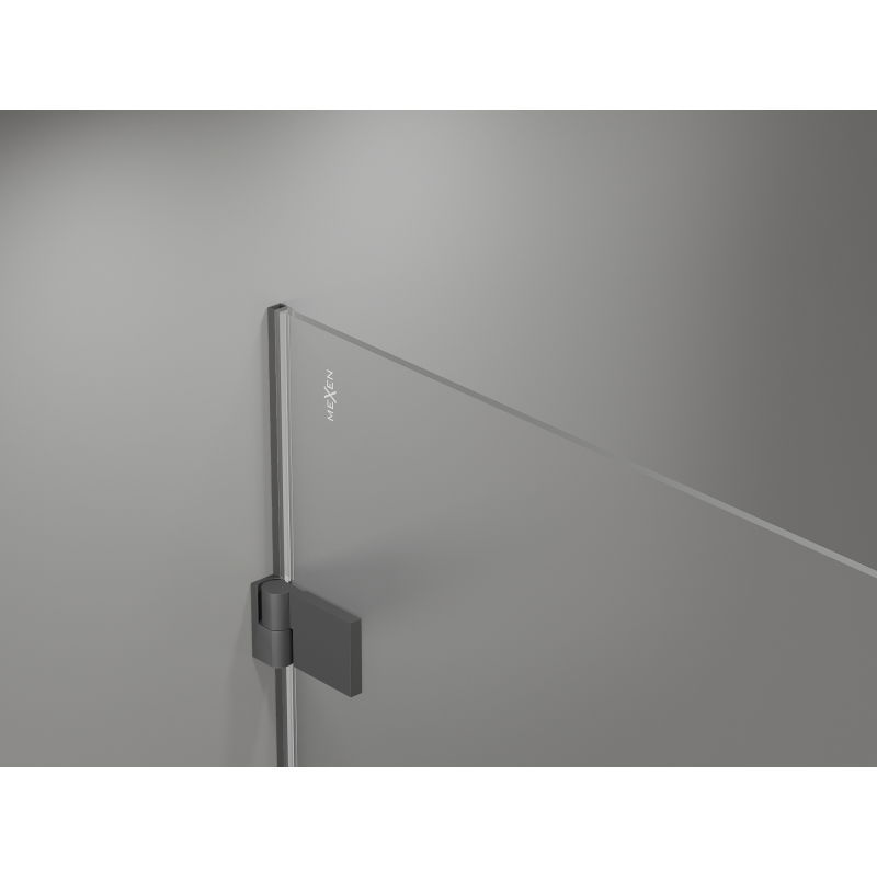 Mexen Lunar-B Duo 75 x 75 cm pivot shower enclosure, transparent, gun metal - 832-075L-075P-95-00