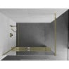 Mexen Kioto+ shower wall with shelf Walk-in 70 x 200 cm, mirror, gold - 800-070-121-50-50