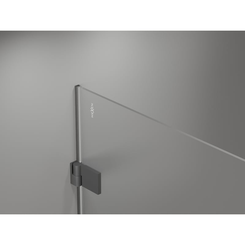 Mexen Lunar-B Duo Shower Enclosure Hinged 85 x 80 cm, Transparent, Gun Metal - 832-085L-080P-95-00