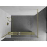 Mexen Kioto+ shower wall with shelf Walk-in 90 x 200 cm, mirror, gold - 800-090-121-50-50