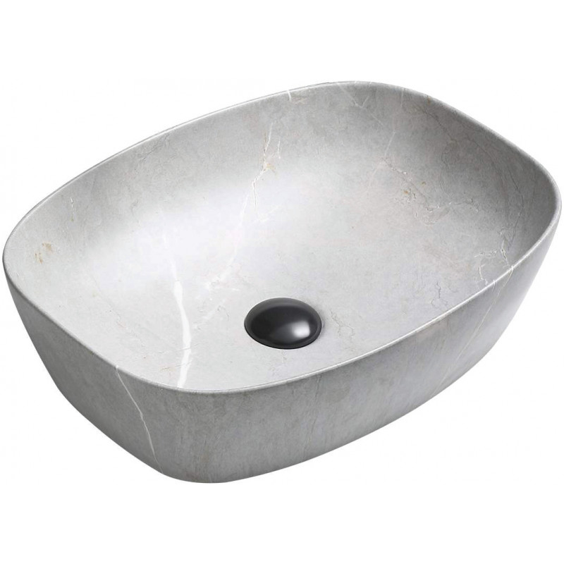 Mexen Editta countertop washbasin 49 x 37 cm, gray stone - 21384962