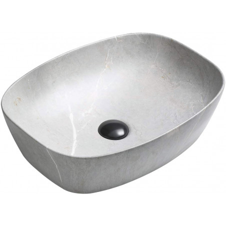 Mexen Editta countertop washbasin 49 x 37 cm, gray stone - 21384962