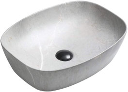 Mexen Editta countertop washbasin 49 x 37 cm, gray stone - 21384962