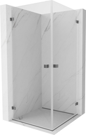 Mexen Lunar-B Duo 100 x 100 cm Hinged Shower Cabin, Transparent, Gun Metal - 832-100L-100P-95-00