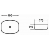 Mexen Editta countertop washbasin 49 x 37 cm, gray stone - 21384962