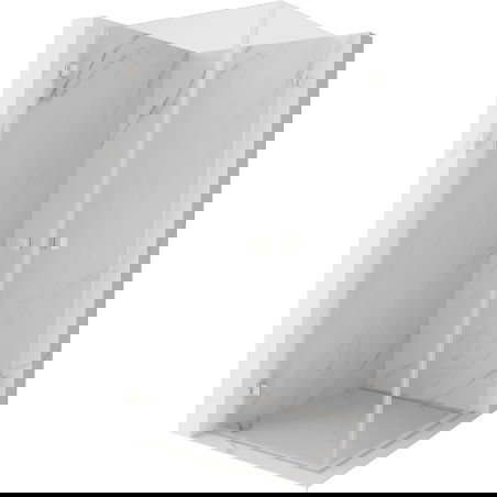 Mexen Lunar-B Duo hinged shower cabin 70 x 70 cm, transparent, brushed nickel - 832-070L-070P-97-00