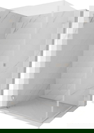 Mexen Lunar-B Duo 90 x 70 cm Hinged Shower Cabin, Transparent, Brushed Nickel - 832-090L-070P-97-00