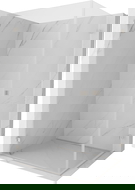 Mexen Lunar-B Duo 100 x 70 cm Hinged Shower Enclosure, Transparent, Brushed Nickel - 832-100L-070P-97-00