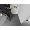 Mexen Kioto+ shower wall with shelf Walk-in 110 x 200 cm, black frame, gold - 800-110-121-50-70