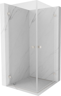 Mexen Lunar-B Duo Shower Enclosure Hinged 100 x 100 cm, Transparent, Brushed Nickel - 832-100L-100P-97-00
