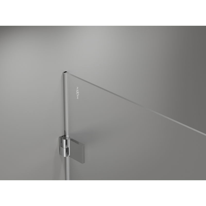 Mexen Lunar-B L shower enclosure hinged right 80 x 80 cm, transparent, chrome - 832L-080-080-01-00-P