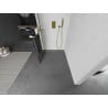 Mexen Kioto+ shower wall with shelf Walk-in 70 x 200 cm, black grid, gold - 800-070-121-50-77