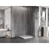Mexen Lunar-B L Right Tilt Shower Enclosure 90 x 90 cm, transparent, chrome - 832L-090-090-01-00-P