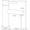 Mexen Elba washbasin mixer tap, Chrome - 74100-00
